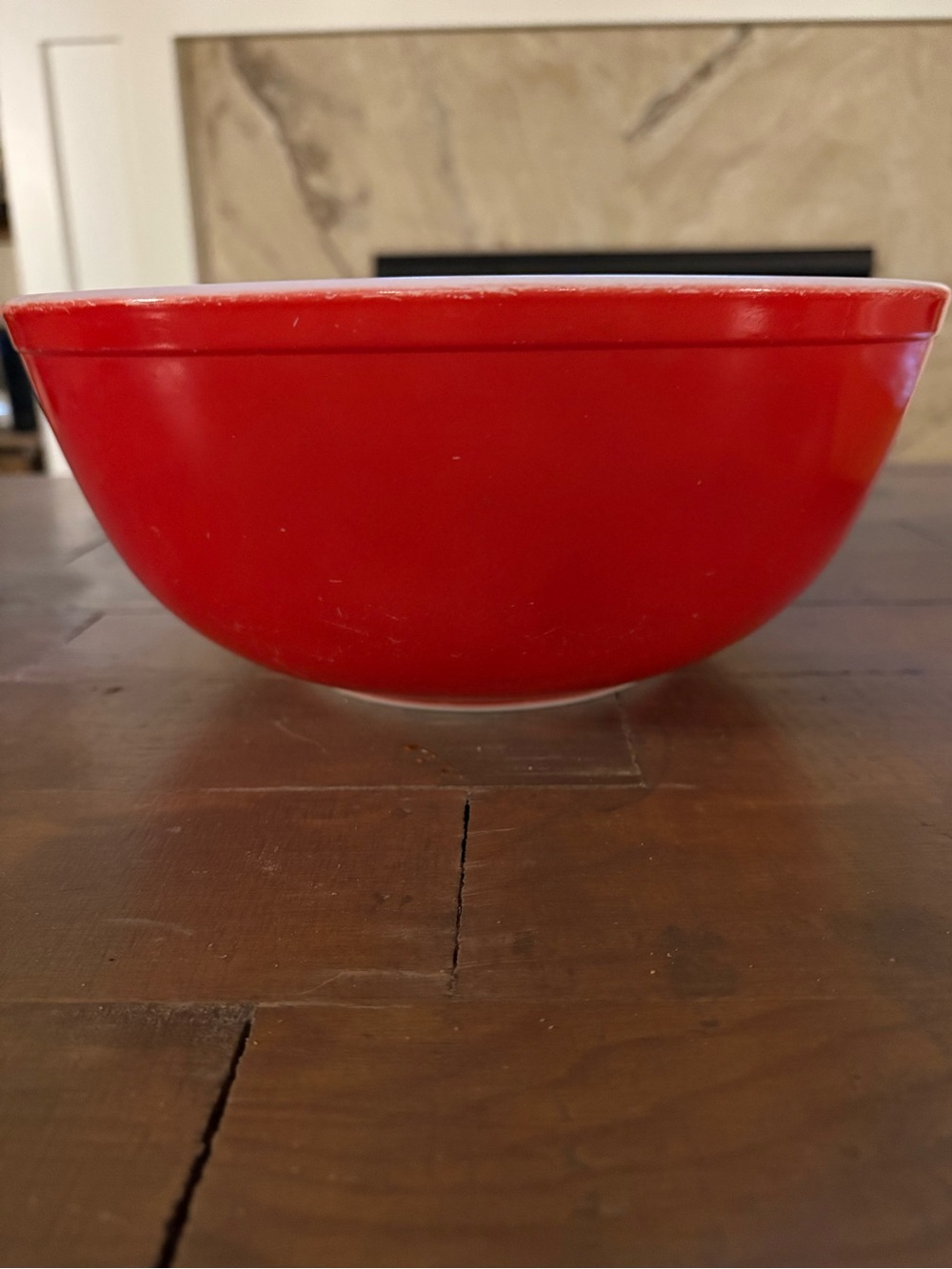 vintage Pyrex Red 4-Quart Mixing Bowl (#404)